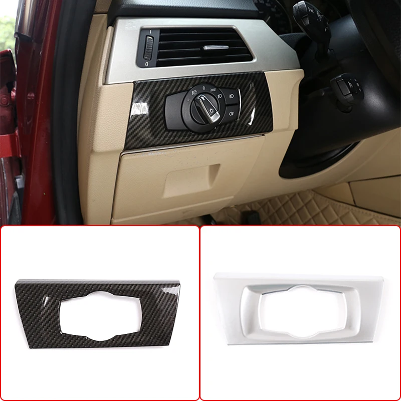 

Car Styling Headlight Switch Button Decorative Frame Cover Trim Dashboard Molding Sticker For BMW 3 Series E90 05-12 Accessories