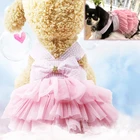 Летнее платье для собак, одежда для домашних питомцев, одежда для чихуахуа, свадебное платье, юбка, одежда для щенков, весенние платья для собак, джинсовая одежда для домашних животных