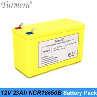 turmera 12v 23ah lithium rechargeable battery use ncr18650b 3400mah battery for uninterrupted power supply 12 6v 12v car battery