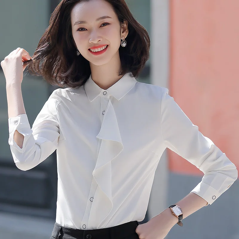 Новый тканевый высококачественный гладкий и мягкий рубашка Lenshin с оборками для