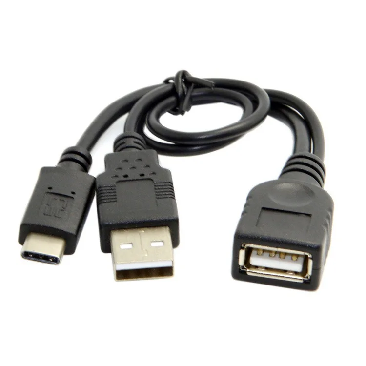 Кабель-адаптер OTG черного цвета с USB 3 1 типа C для 2 0 | Электроника