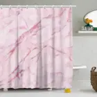 Розовый Мрамор душ Шторы, украшенное мозаикой из драгоценных камней, 12 крючков, светильник розовый душ Шторы s Набор для Ванная комната, розовый 3D трещины Декор Водонепроницаемый полиэстер