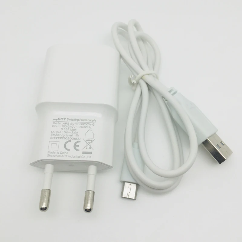 

USB Travel Wall Charger For Elephone P8 Mini Phone EU Plug Power Adapter+Original Micro Wire Cable