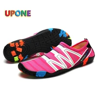 upone pink water shoes barefoot women and men quick dry beach aqua shoes slip on rainbow bottom swimming shoes zapatillas agua