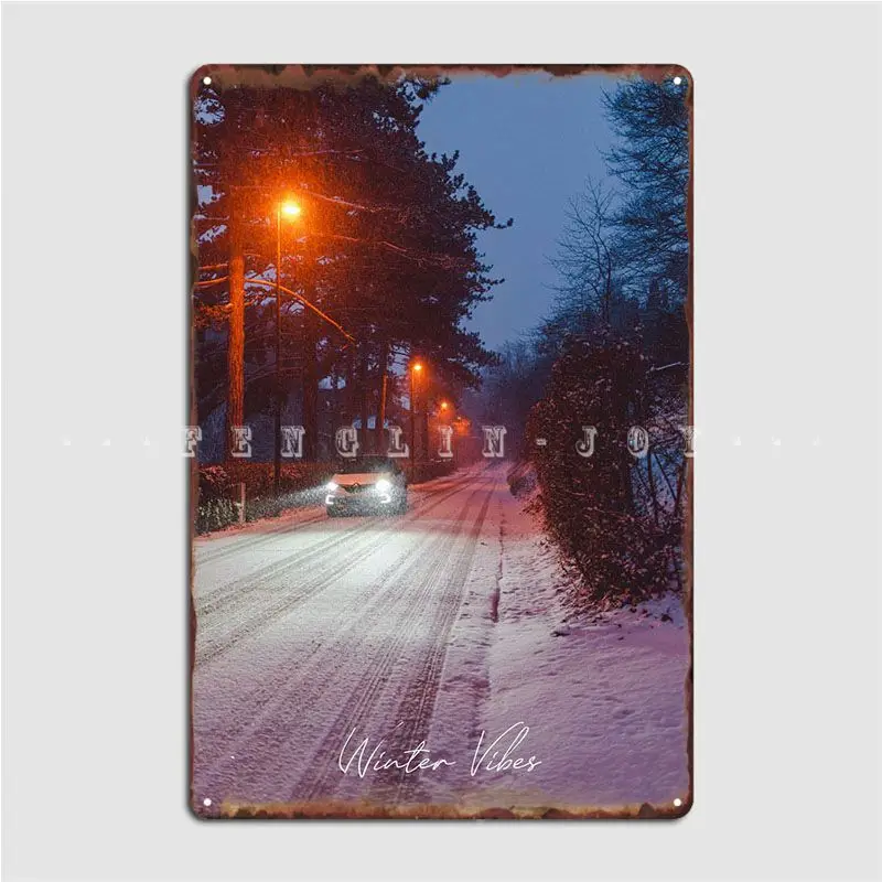 

Зимний вибрирующий плакат, металлический плакат для клуба, дома, бара, пещера, Настенный декор на заказ, жестяной плакат