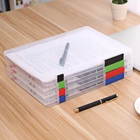 a4 transparent storage box clear plastic document paper filling case file waterproof folder office stationery storages supplies