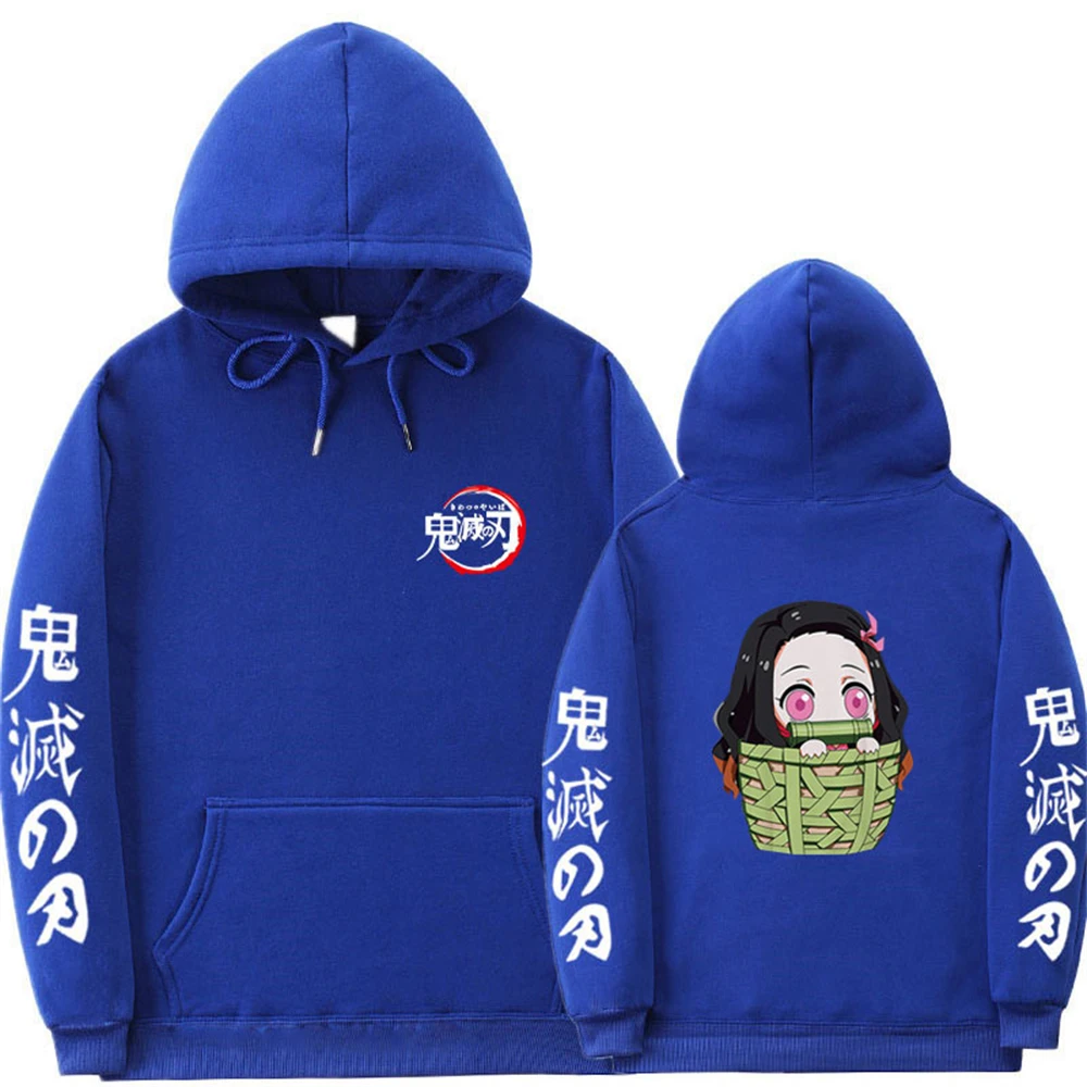 

Japan Anime Kimetsu No Yaiba Demon Slayer Women Men Hoodies Cute Nezuko Casual Fashion Sweatshirts Cartoon Unisex Top Dropship