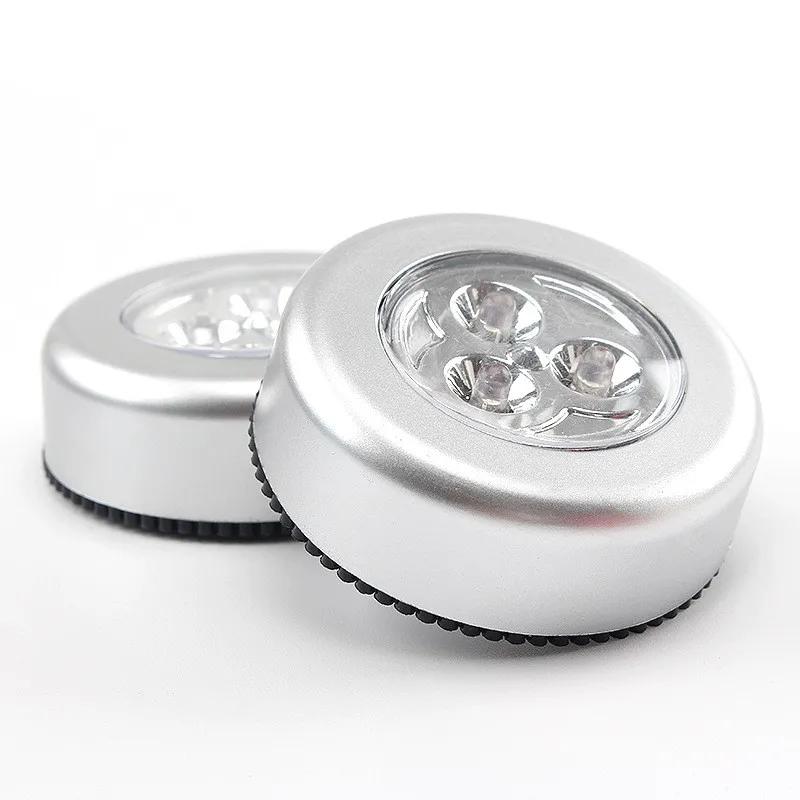 Беспроводной Ночной светильник на 3 светодиодный батарейках сенсорный с нажимом