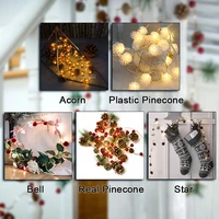 christmas led string lights pinecone coconut snowflake lights wedding xmas decoration string warm white battery copper wire