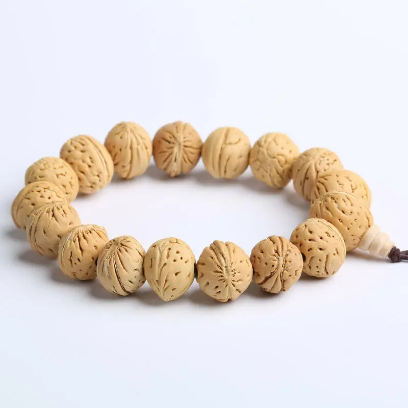 Оригинальный персиковый яма бусины тибетский буддийский браслет-амулет |