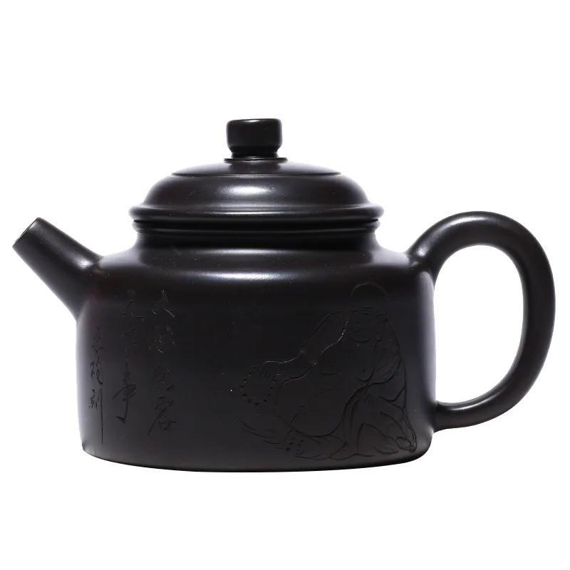 

Yixing raw ore black mud purple clay teapot