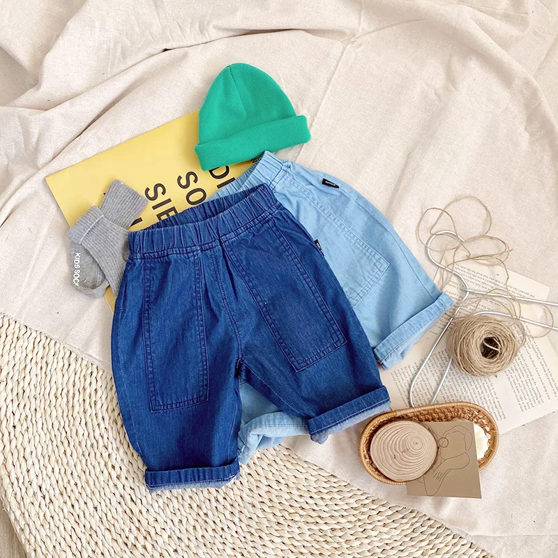 

Blue Baby Spring Autumn Jeans Pants For Boys Children Kids Trousers Clothing Teenagers Gift Home Outdoor High Quality
