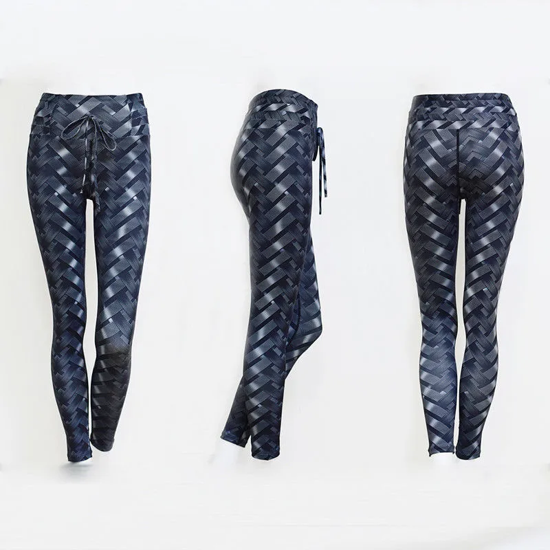 

2021 New Sexy Women High Elastic Fitness Sport Leggings Yoga Pants Slim Running Tights Sportswear Sports Pants Trousers Clothing