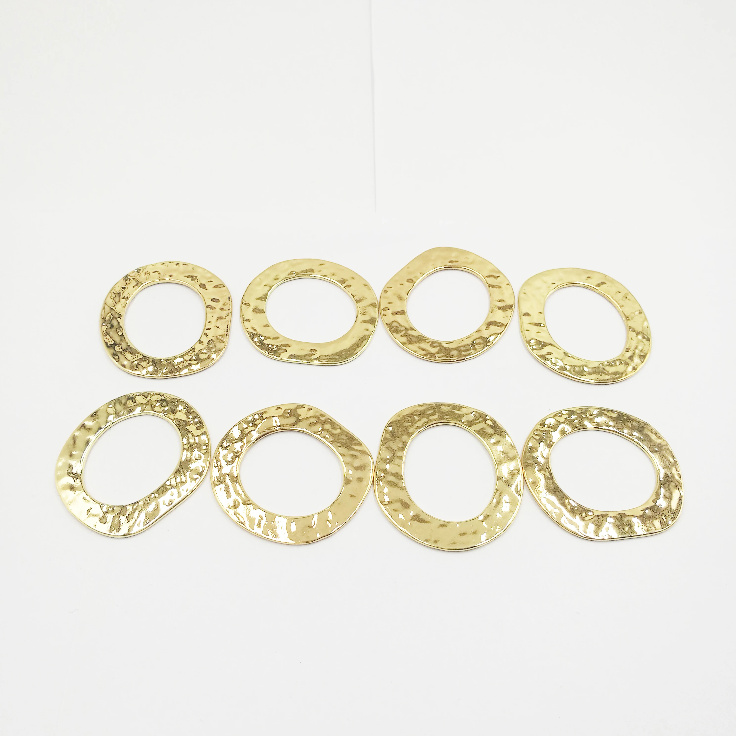 Соединитель для сережек и ожерелий на овальной основе из золотого сплава из цинка, 6 шт./лот, для изготовления украшений на заказ.