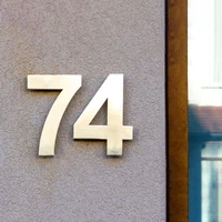 20cm house number stainless steel address sign 0 9 huisnummer outdoor silver 8 inch door numbers home numeros casa exterior big