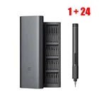 2021 Набор прецизионных электрических отверток Xiaomi Mijia, 2 редуктора, крутящий момент, 400 винтов, 1 Type-C, зарядка, магнитный Алюминиевый корпус, 24 S2