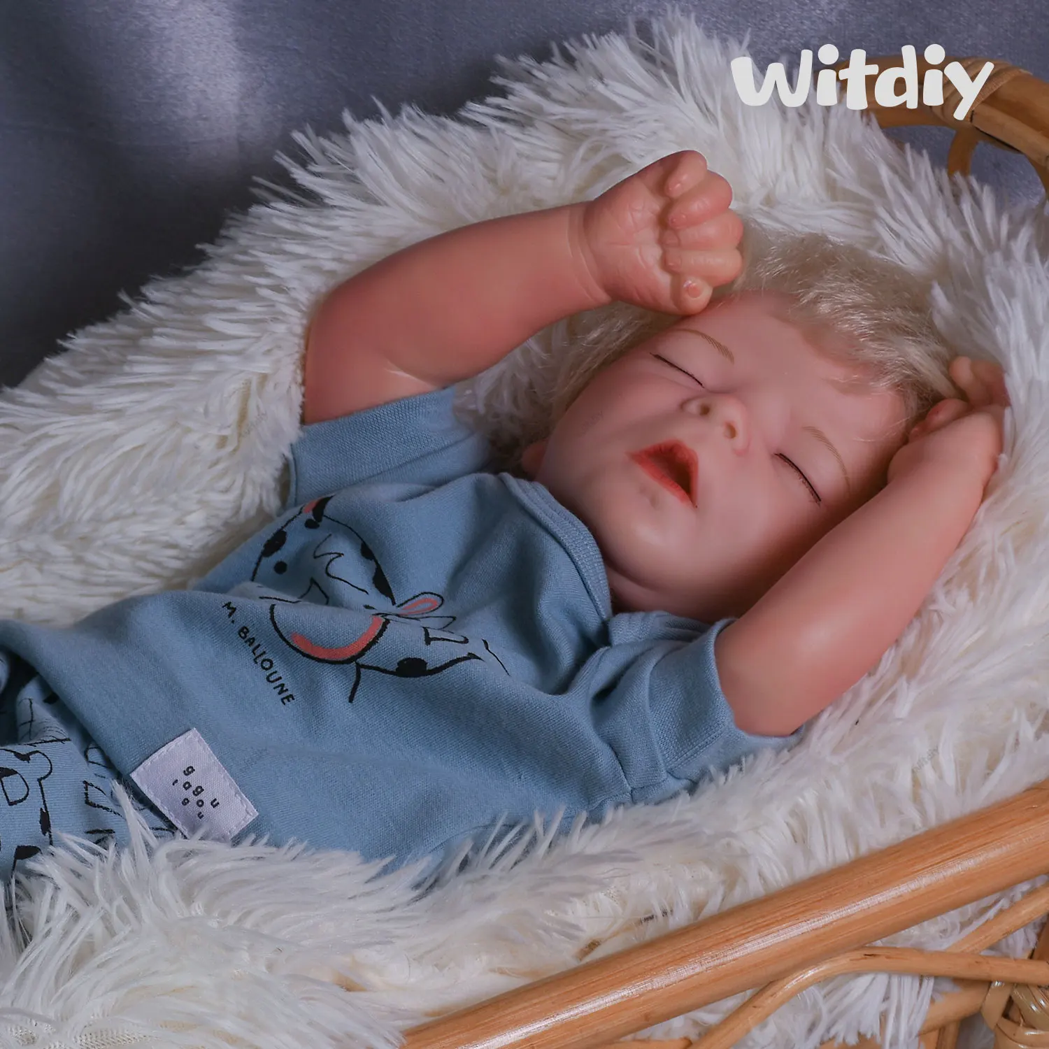 

Кукла реборн Witdiy 17-18 дюймов, модная Кукла-младенец реборн в стиле животного, кукла-младенец