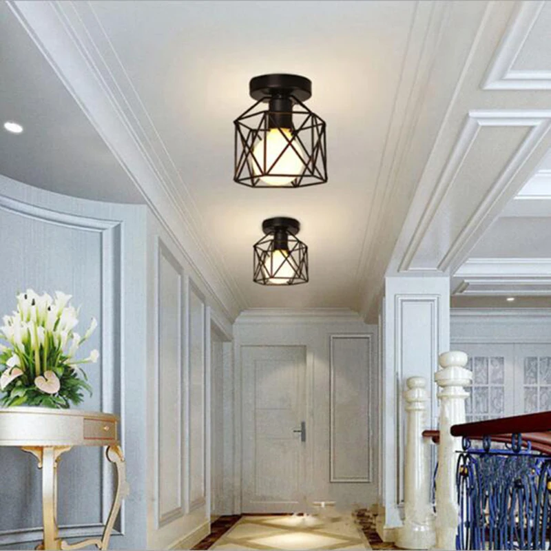 

Modern Chandeliers Nordic 3 Heads Black Iron Simple Creative Industrial Style Bar Bedroom Dining Hall Aisle Balcony Small Lamps