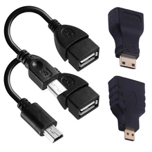 4 Micro/Mini HDMI female to HDMI male adapter USB OTG adapter converter cable for mobile phone camera MP3 MP4