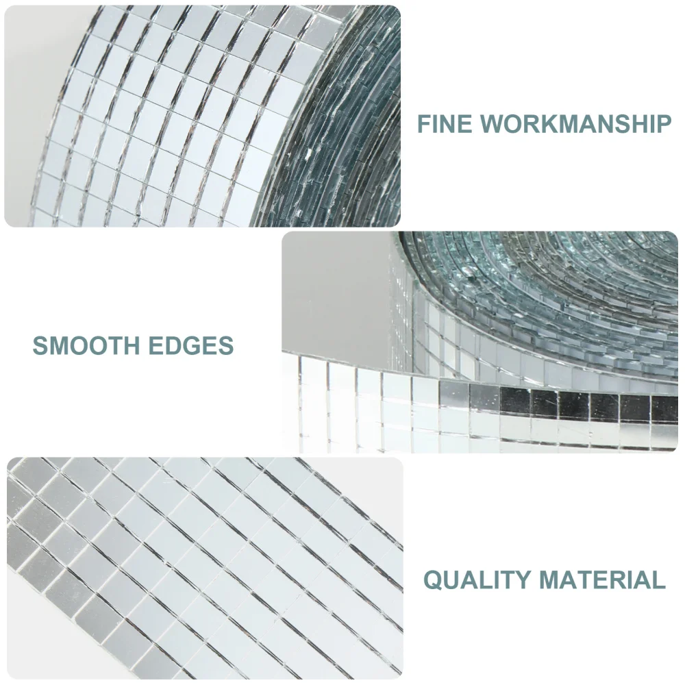

1 Roll Mirror Stickers Square Glass Mirrors Mosaic Tiles Wall Mosaic Tiles