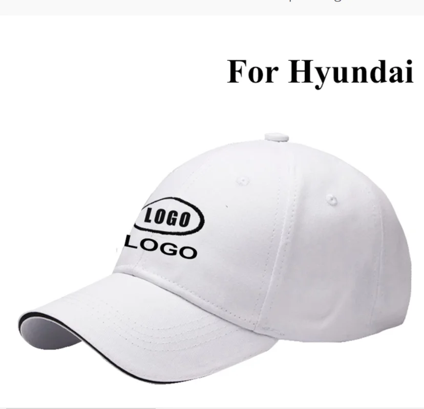 

Cotton Embroidery Baseball Cap Car Logo Outdoor Casual Sports Hat Adjustable Motorcycle Racing Hat Dad Cap Sunhat For Hyundai