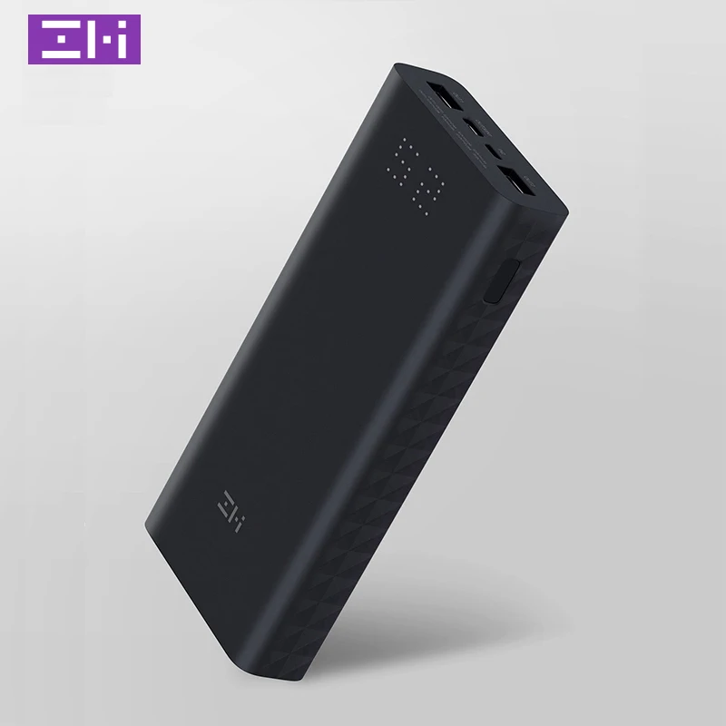 Xiaomi ZMI power Bank Aura 20000 цифровой внешний аккумулятор 27 Вт мА/ч быстрая зарядка двойной