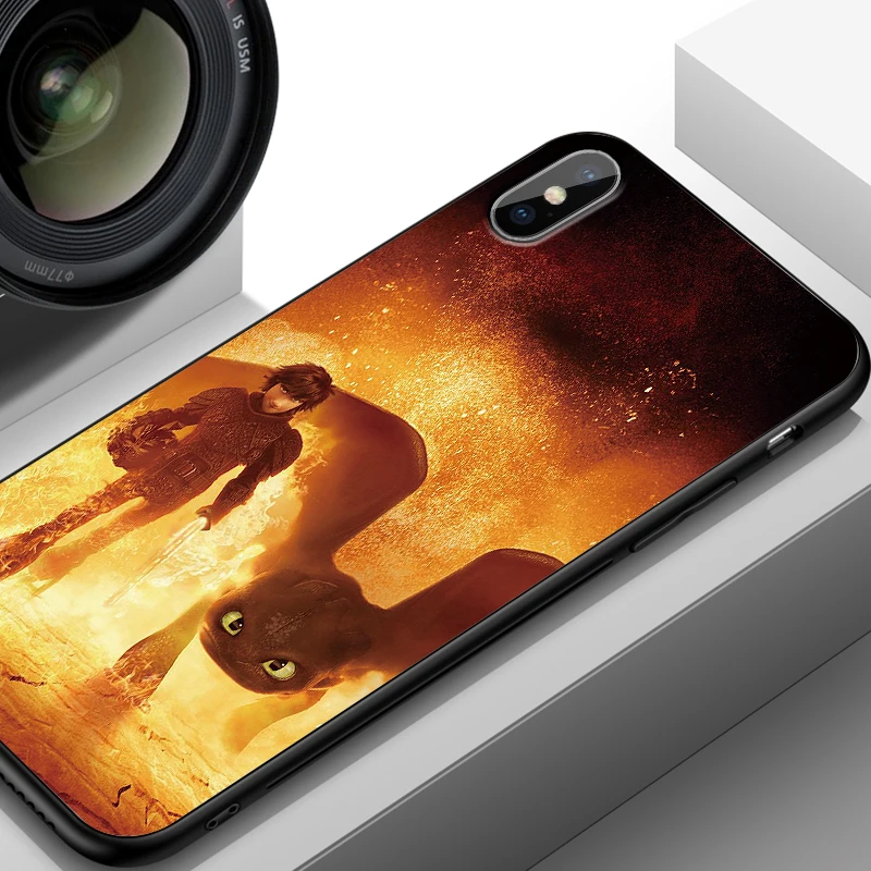 Чехол для телефона iphone 11 ProMax XR XS MAX X Как приручить дракона Apple 8 7 6 5S s Plus Силиконовый
