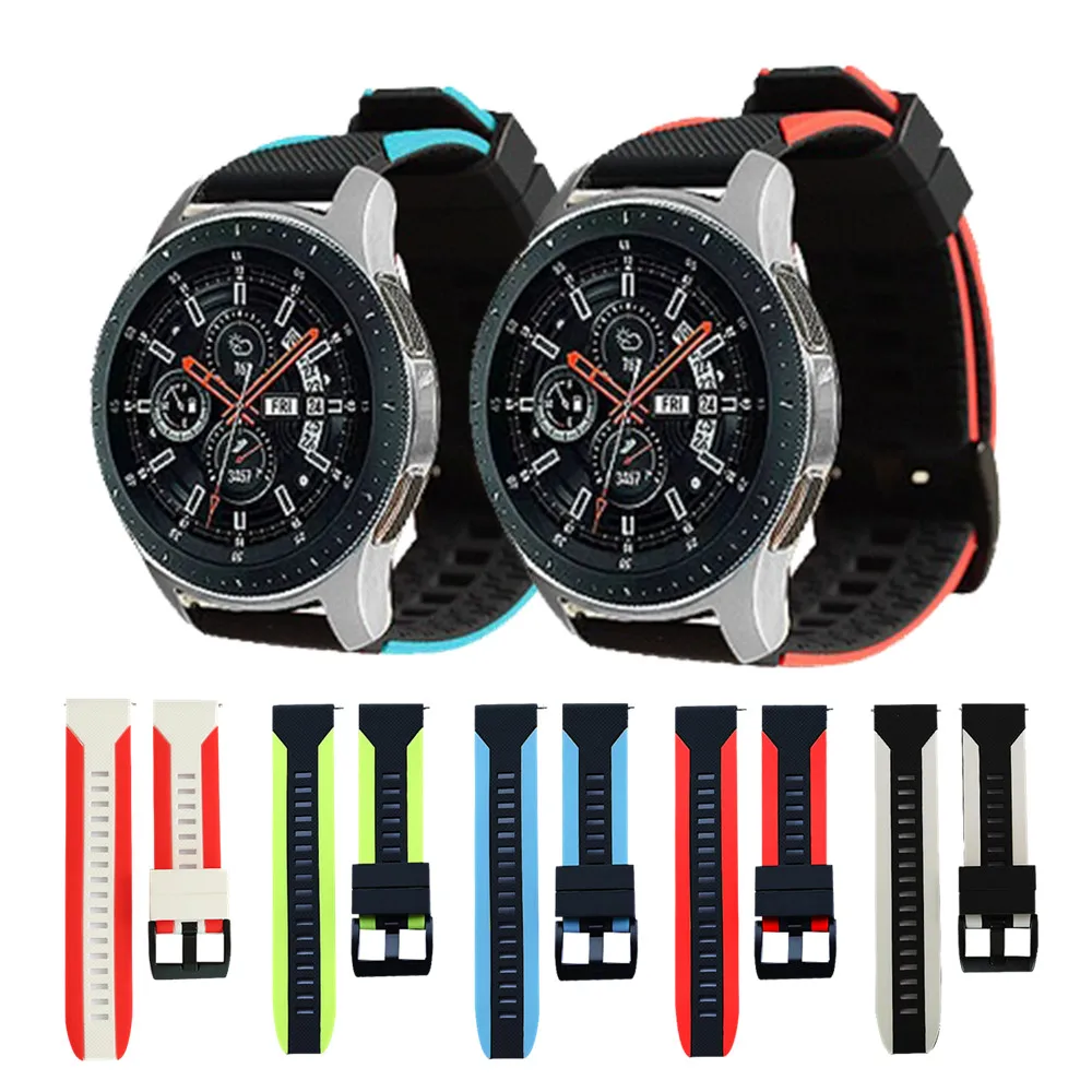Силиконовый браслет для Samsung Galaxy Watch 46 мм 42 ремешок смарт часов Amazfit GTR 47/42 Garmin