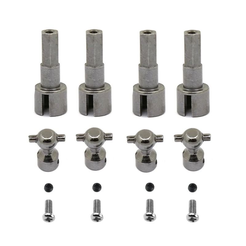 

4 Set Metal Front Axle Drive Shaft CVD Wheel Axle Cup for WPL C14 C24 C34 B14 B24 B36 MN D90 MN99S RC Car Upgrade Parts