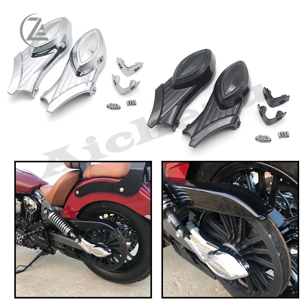 ACZ Motorcycle Chrome Rear Swingarm Cover Axle Bolt Cover Accessories Decorate New For Indian Scout Models 2015 2016