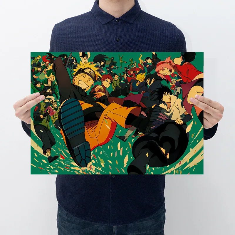 AIMEER Kishimoto Masashi знаменитый аниме ниндзя Какаси удзумаки крафт бумага плакат ретро