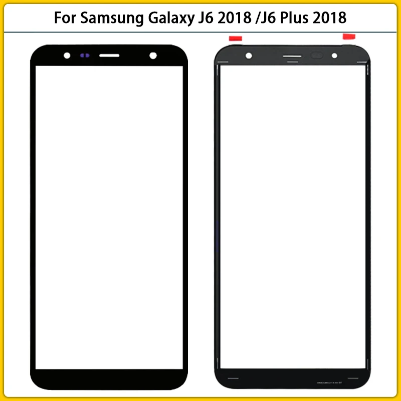 

10PCS For Samsung Galaxy J6 2018 J600 J600F/J6 Plus 2018 J610 J610F Touch Screen LCD Front Outer Glass Panel Lens OCA Replace