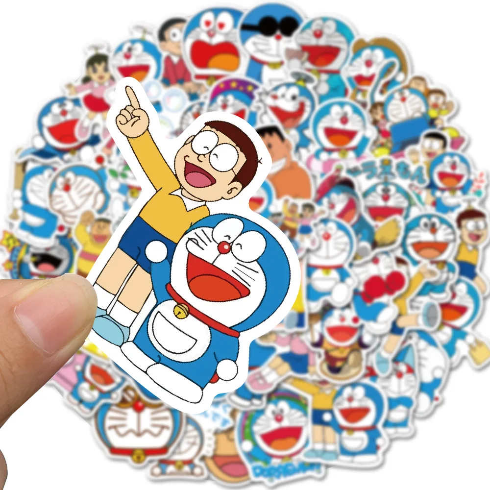 

50 шт. Аниме Doraemon мультфильм Граффити наклейка на ноутбук Gitaar водоотталкивающие наклейки Школьные Классические игрушки Рождественский пода...