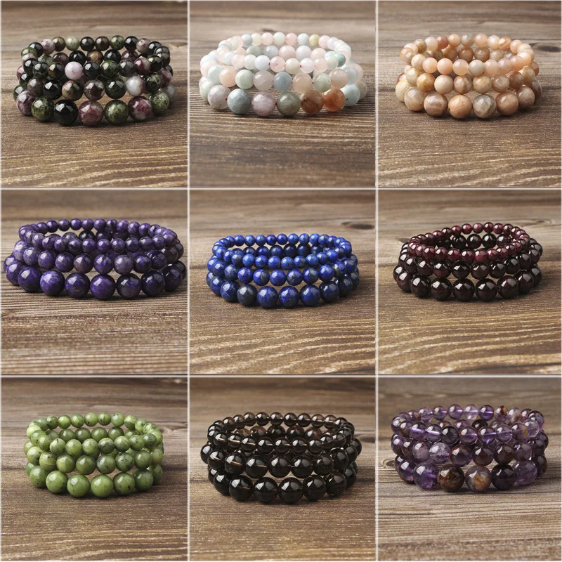 Натуральный браслет красочный турмалин морганит камень ручная цепочка подходит