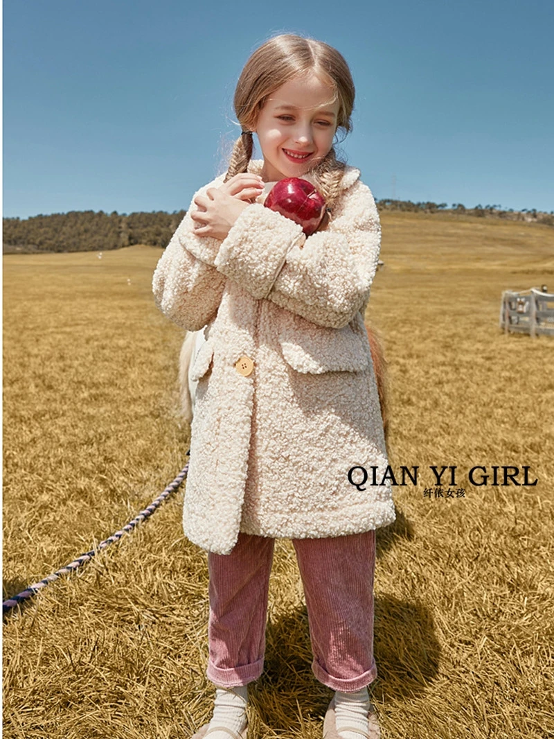Пальто для девочек на осень и зиму детское летнее Новое Детское шерстяное пальто