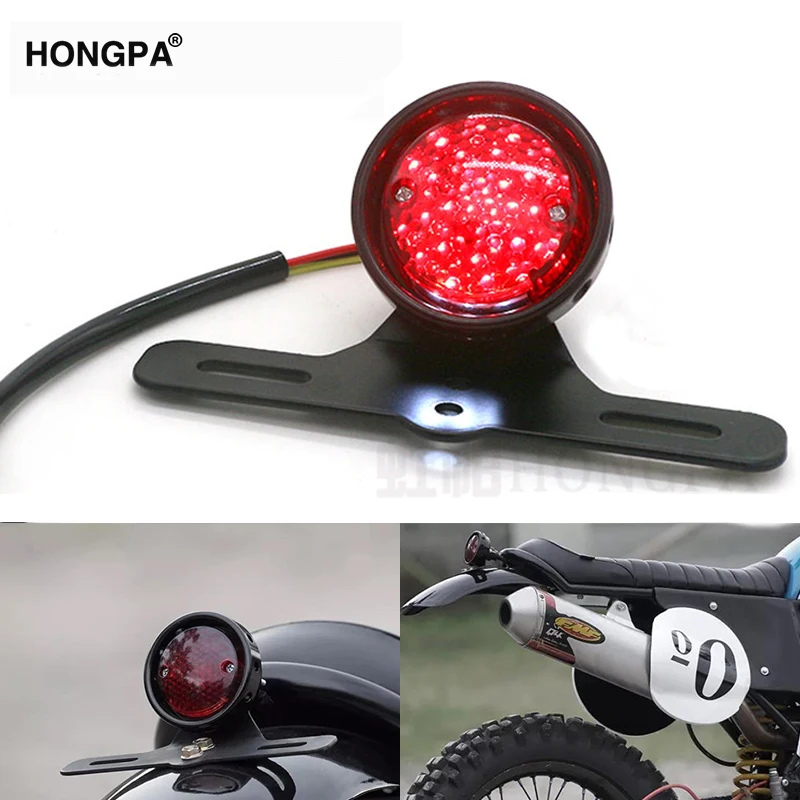 12В Светодиодные задние фары для мотоцикла стоп сигнал чоппера поплавок