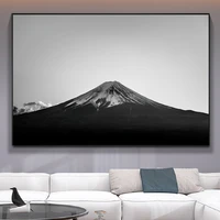 minimalism modern grey white mount fuji large canvas painting poster wall art living room study room artist home decoration