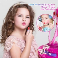 22pcsset childrens simulation makeup toy pretend to play house lipstick nail polish cosmetic toy set girl birthday gift