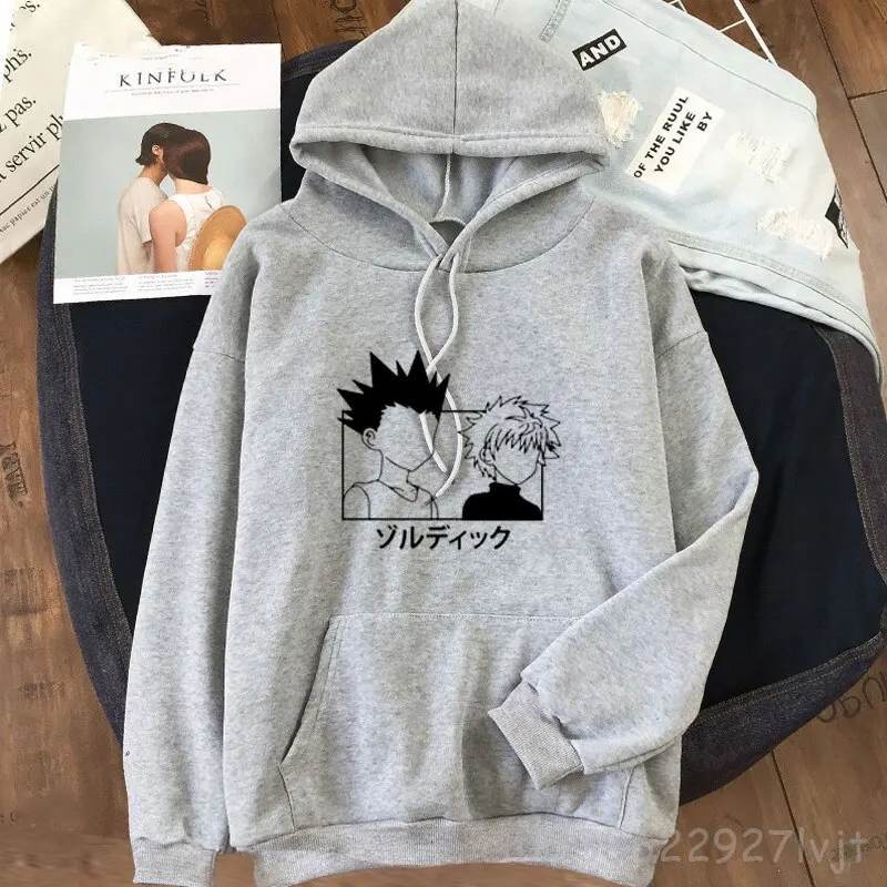 Женские толстовки с капюшоном Gon And Killua модная уличная одежда Hunter X свитшот