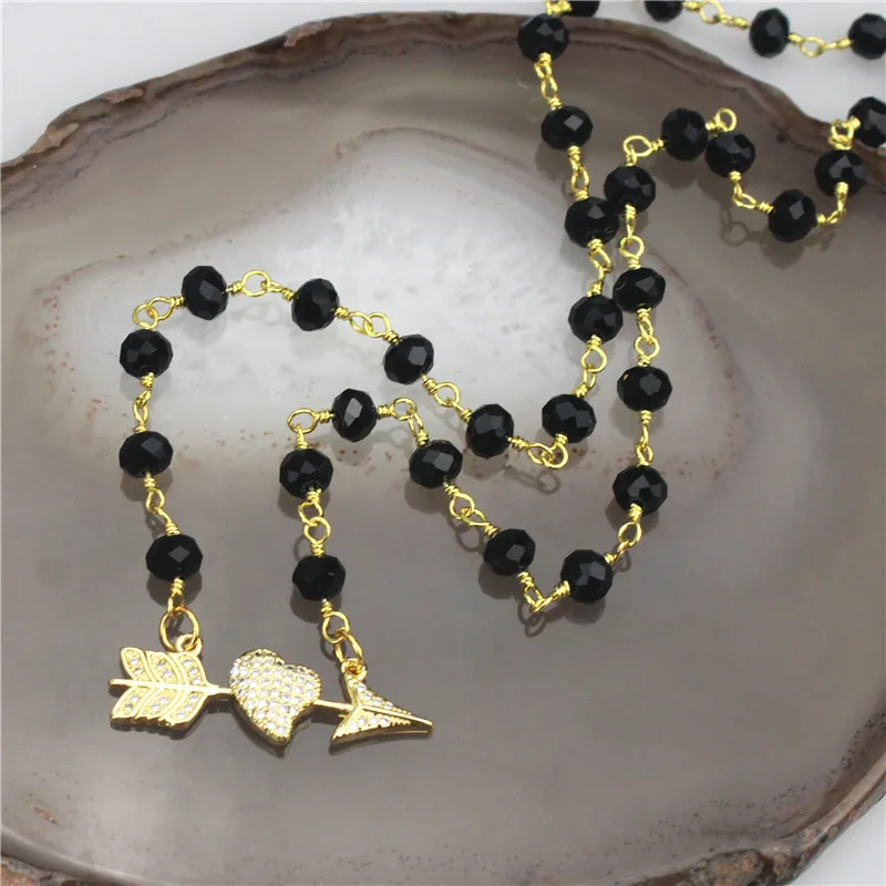 16 дюймов 10 шт./лот Новый дизайн красочные cz ожерелье сердце кубического циркония