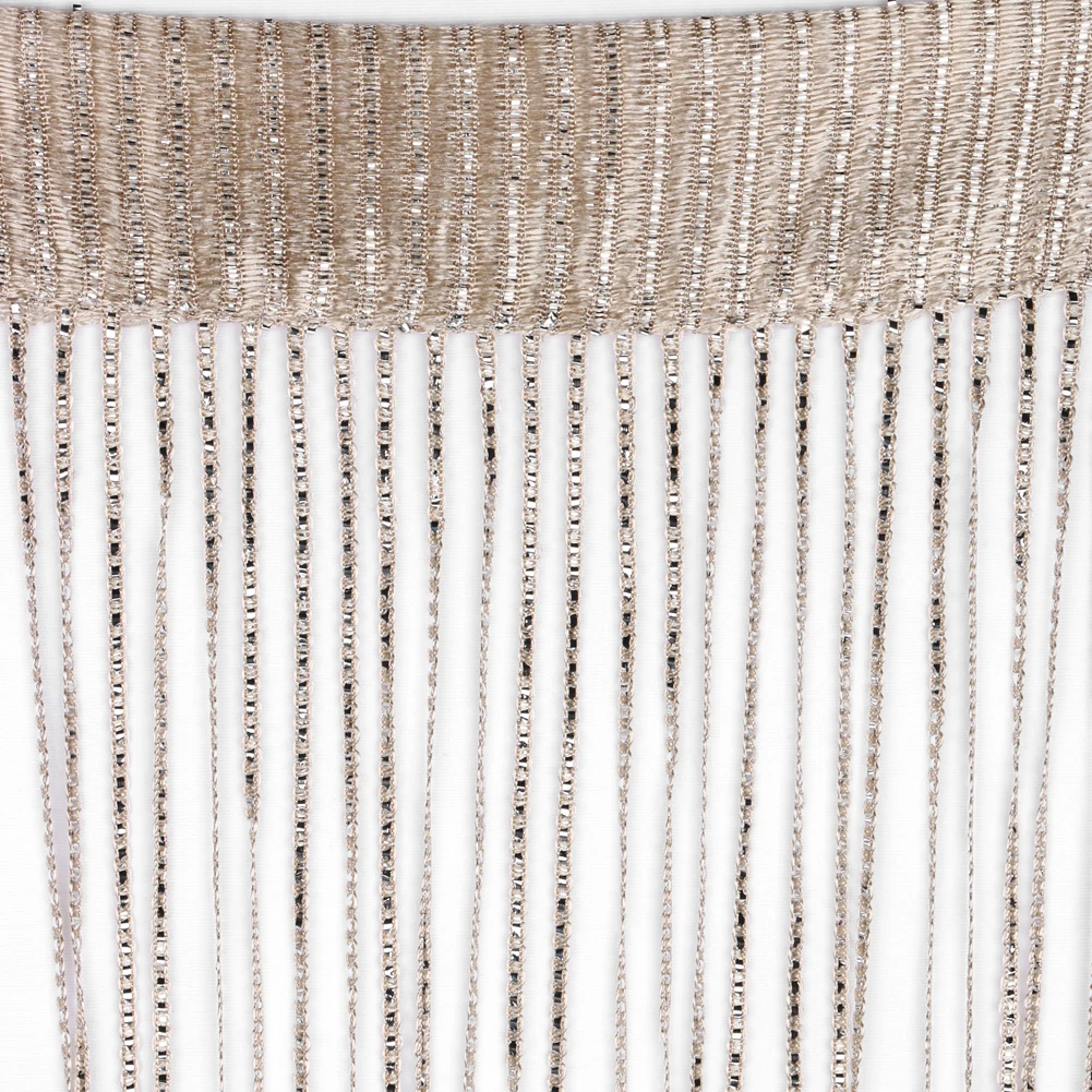 1 м * 2 Серебристая кожаная занавеска украшение для дверей и окон