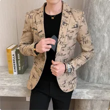 2021 Brand clothing Fashion Men's Spring high quality Leisure business suit/Male printing Casual Blazers jacket Plus size S-3XL (4)