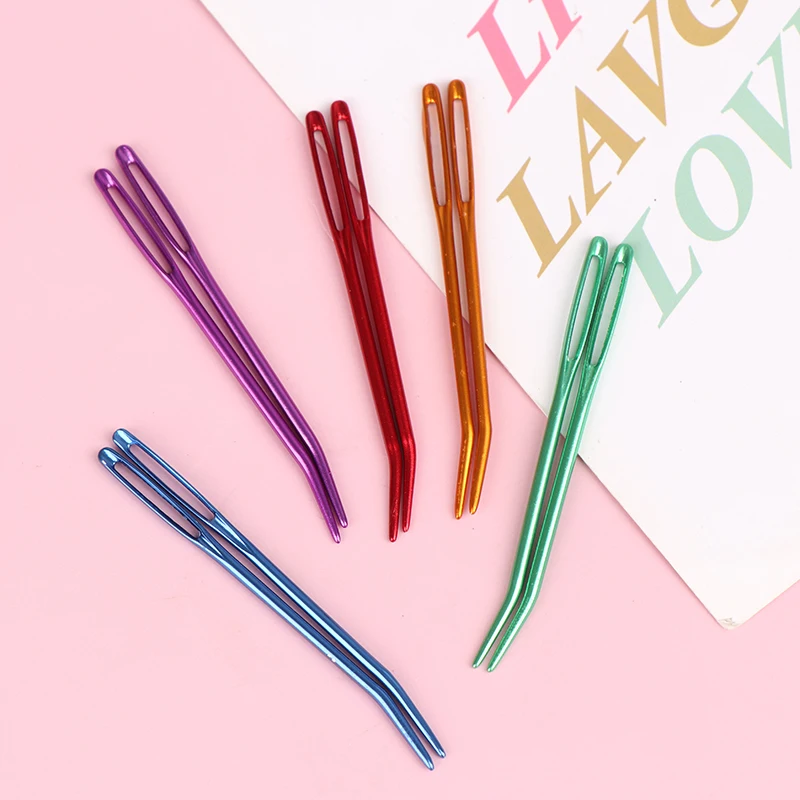 Спицы для вязания гобелен с изогнутым кончиком игл крючком пряжа тупым ушком