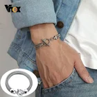 Мужской браслет-цепочка Vnox, из нержавеющей стали, с застежкой-тогл