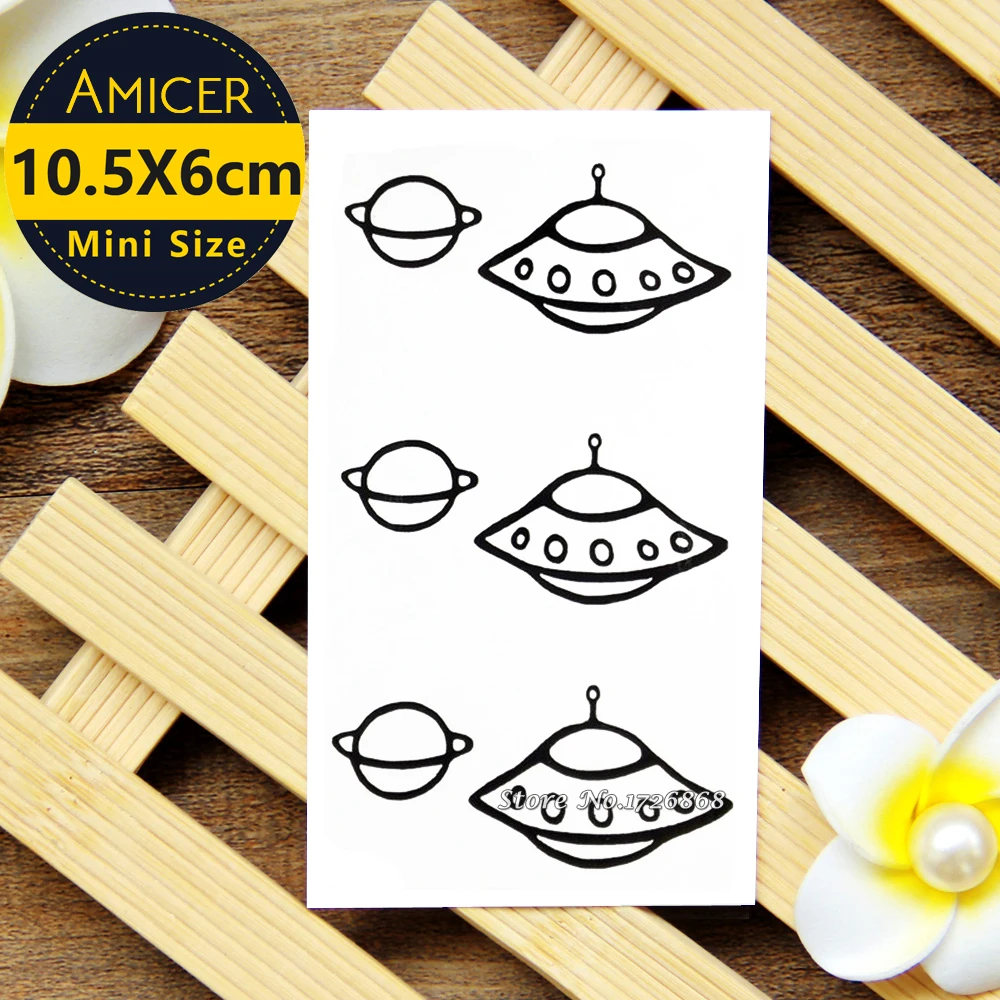 Временная водостойкая татуировка стикер НЛО тату боди-арт Вода Передача