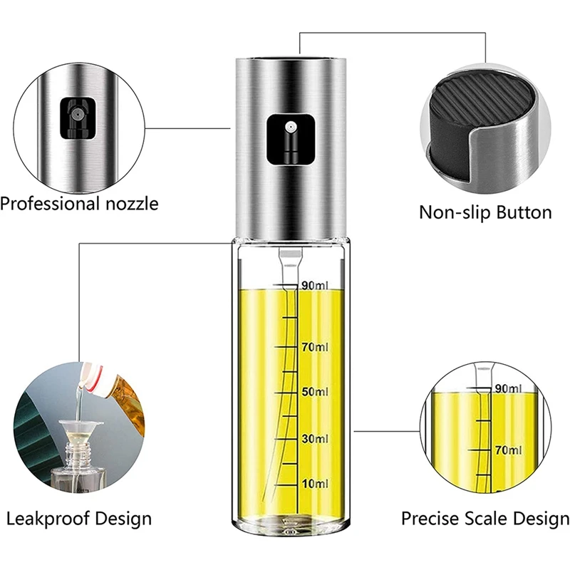 Распылитель оливкового масла для приготовления пищи многоразовый распылитель