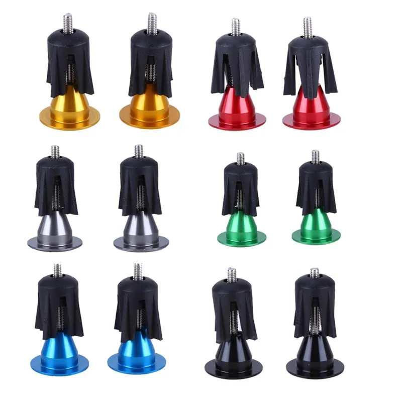 

1 Pair Bicycle Handle Bar Cap End Plugs Aluminum Handlebar Stopper 6 Colors Handlebar Cap Plugs Bicycle Accessories