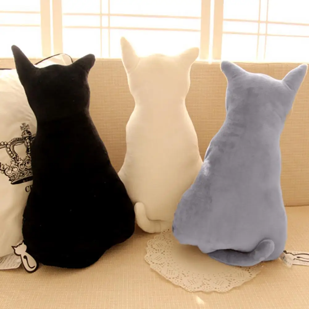

Cute Cat Back View Soft Plush Back Shadow Toy Sofa Pillow Home Bedroom Office Seat cushion doll Cushion Kids Toys Birthday Gifts