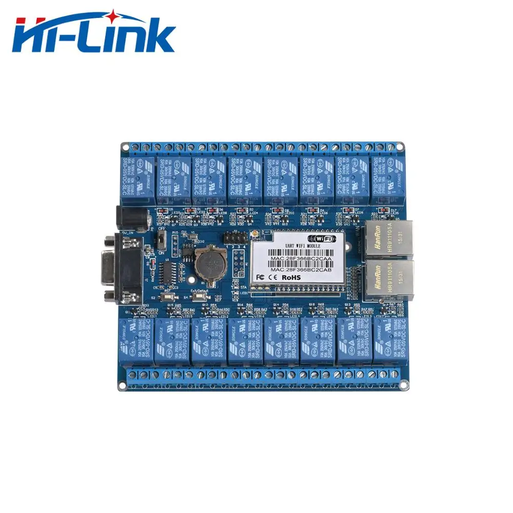 Бесплатная доставка HLK SW16 16 канальный видеорегистратор LAN WAN Wi Fi релейная плата