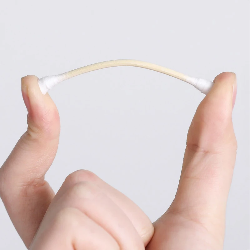 100/1000 шт двуглавый ватный тампон бамбуковый одноразовый для чистки носа